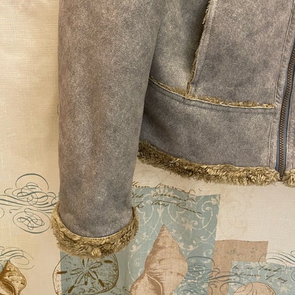 CABELAS Faux Fur Suede Sport Outdoor Barn Utility Hunting Jacket Coat Med Brown - Picture 4 of 12